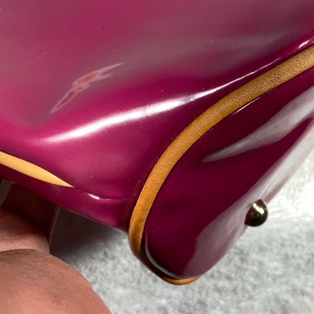 Dooney & Bourke Pink Patent Leather Satchel Bag - Picture 10 of 16